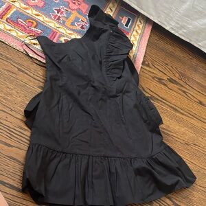 Black Ruffled One-Shoulder dress